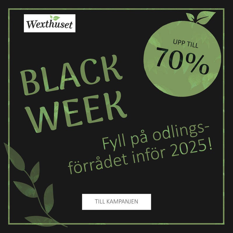 70% rabatt på fröer och odlingstillbehör